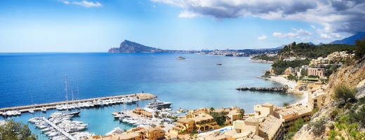 Uitzicht vanaf de kust Uitzicht vanaf de kust